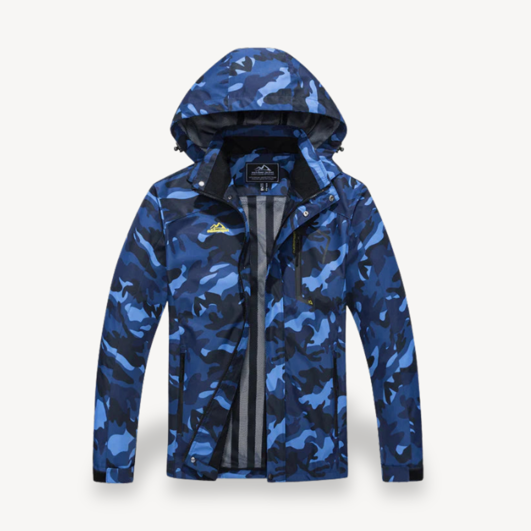 Men's Stylish Camo Winter Jacket with Hood | Versatile Outdoor Wear