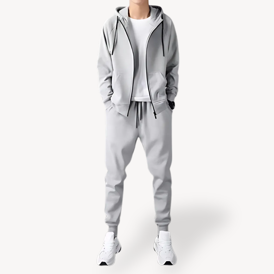 Men’s Stylish Winter Tracksuit Set | Versatile Zip Hoodie & Joggers