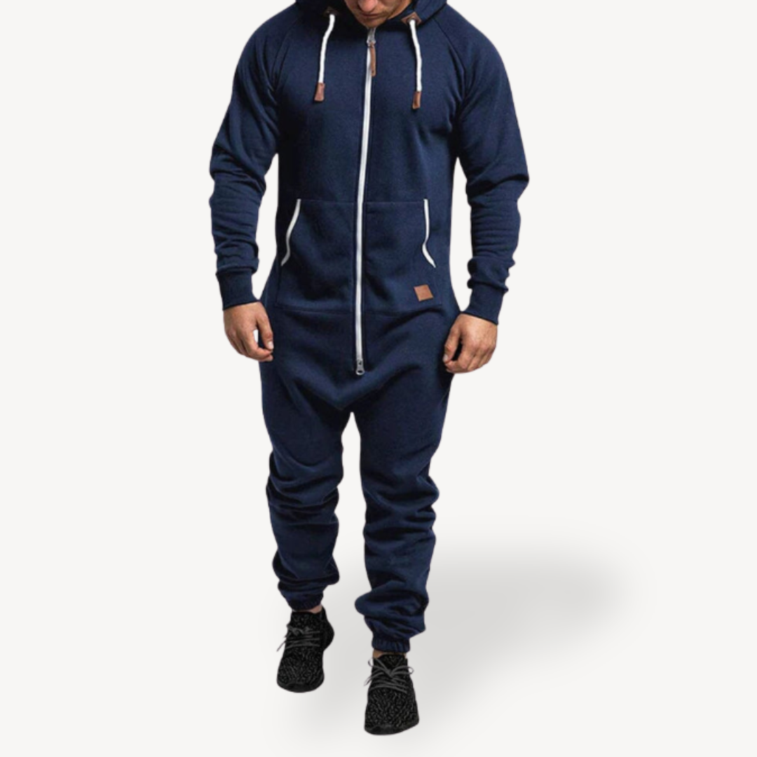 Men’s Stylish Zip-Up Jumpsuit | Trendy
