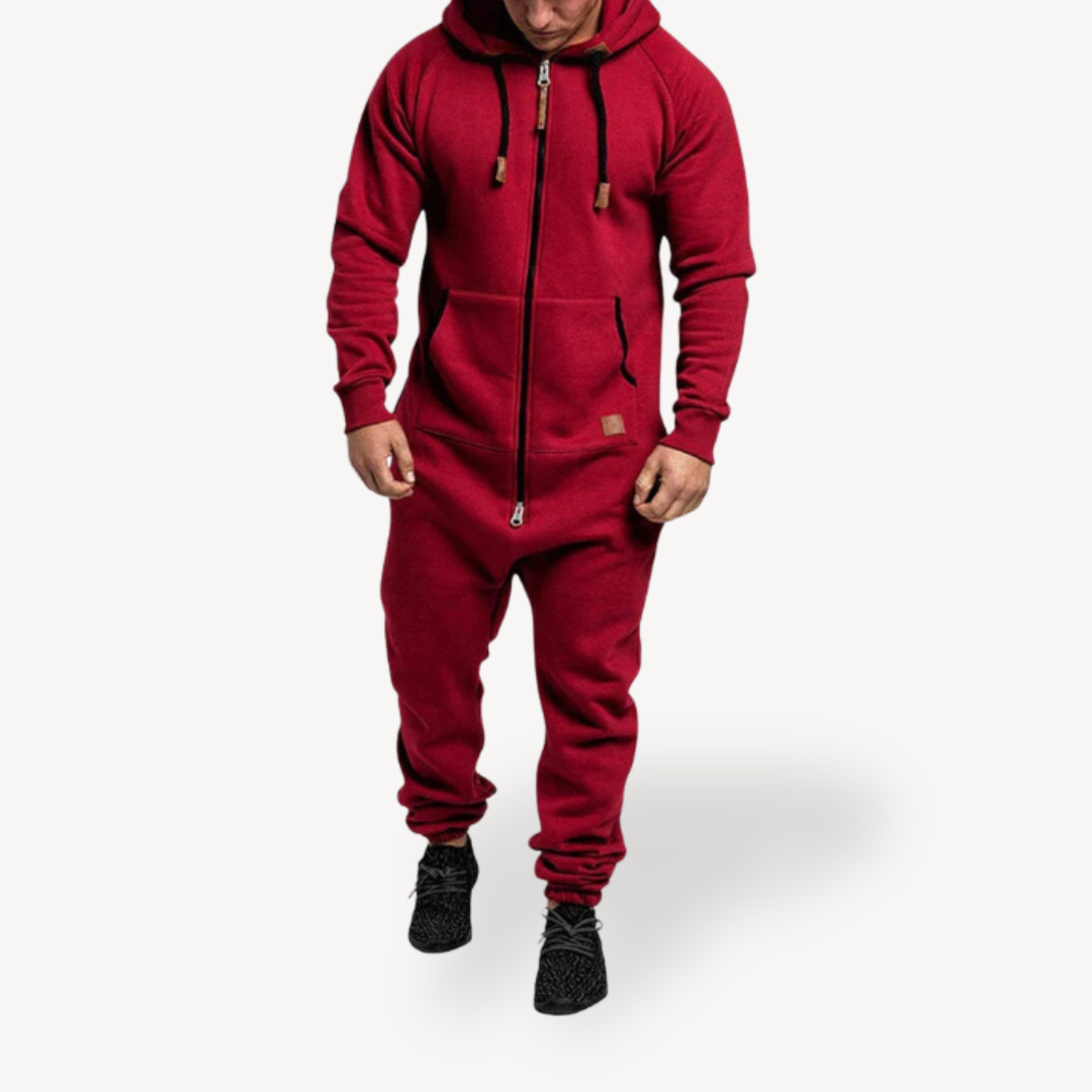 Men’s Stylish Zip-Up Jumpsuit | Trendy