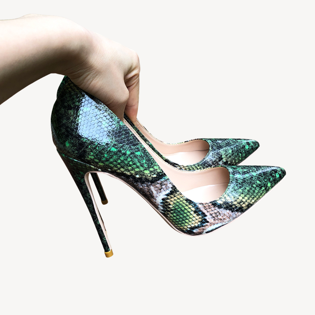 Women’s Stylish Green Wild Heels | Chic Footwear