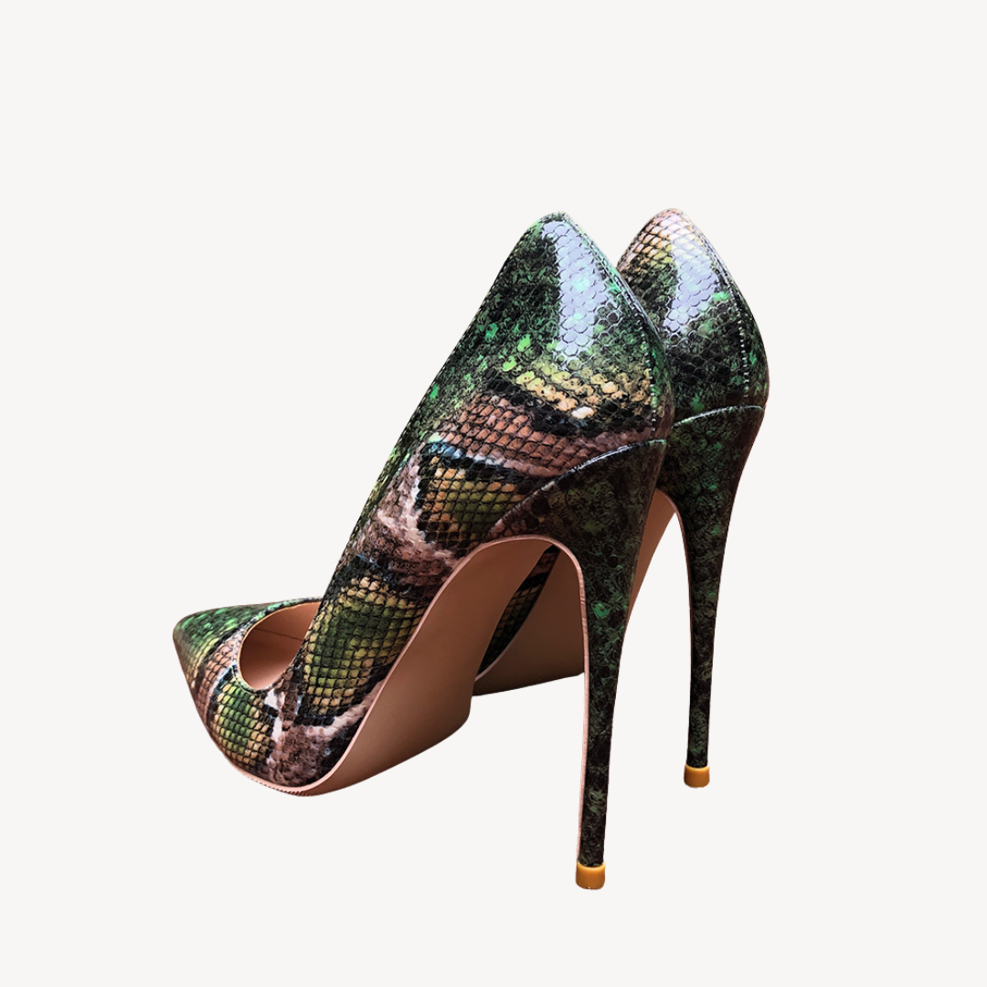 Women’s Stylish Green Wild Heels | Chic Footwear