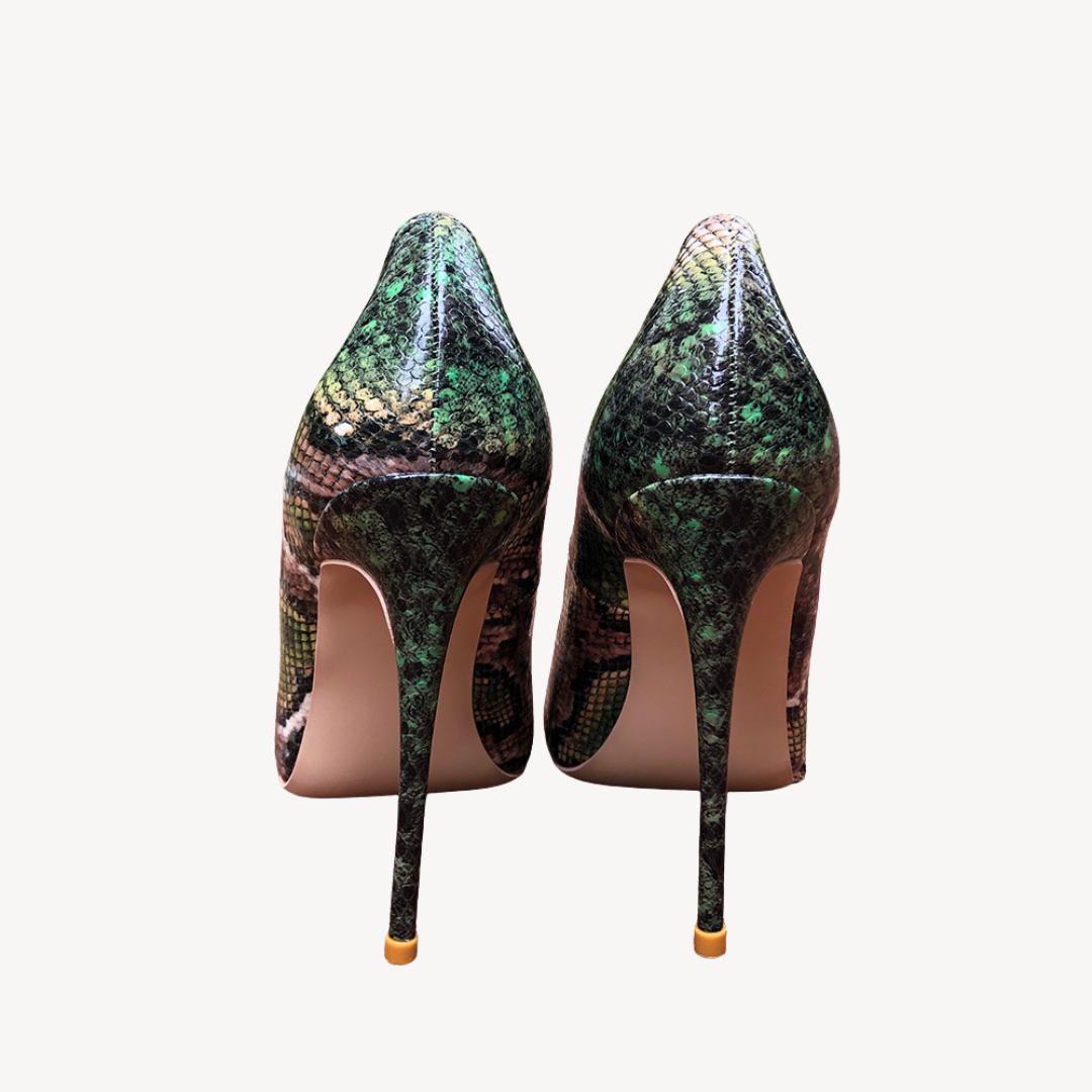 Women’s Stylish Green Wild Heels | Chic Footwear