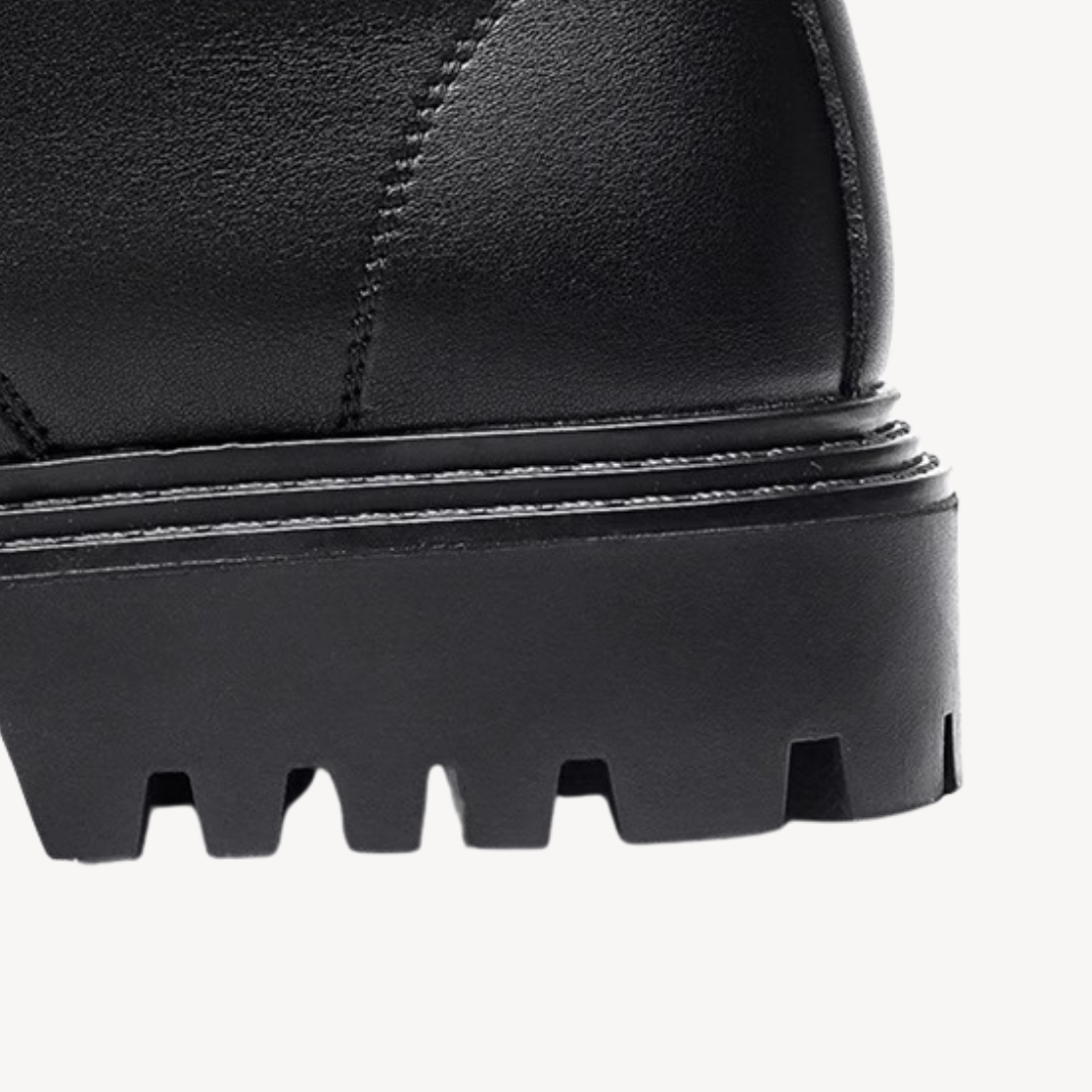 Men’s Stylish Black Combat Boots | Chunky Sole