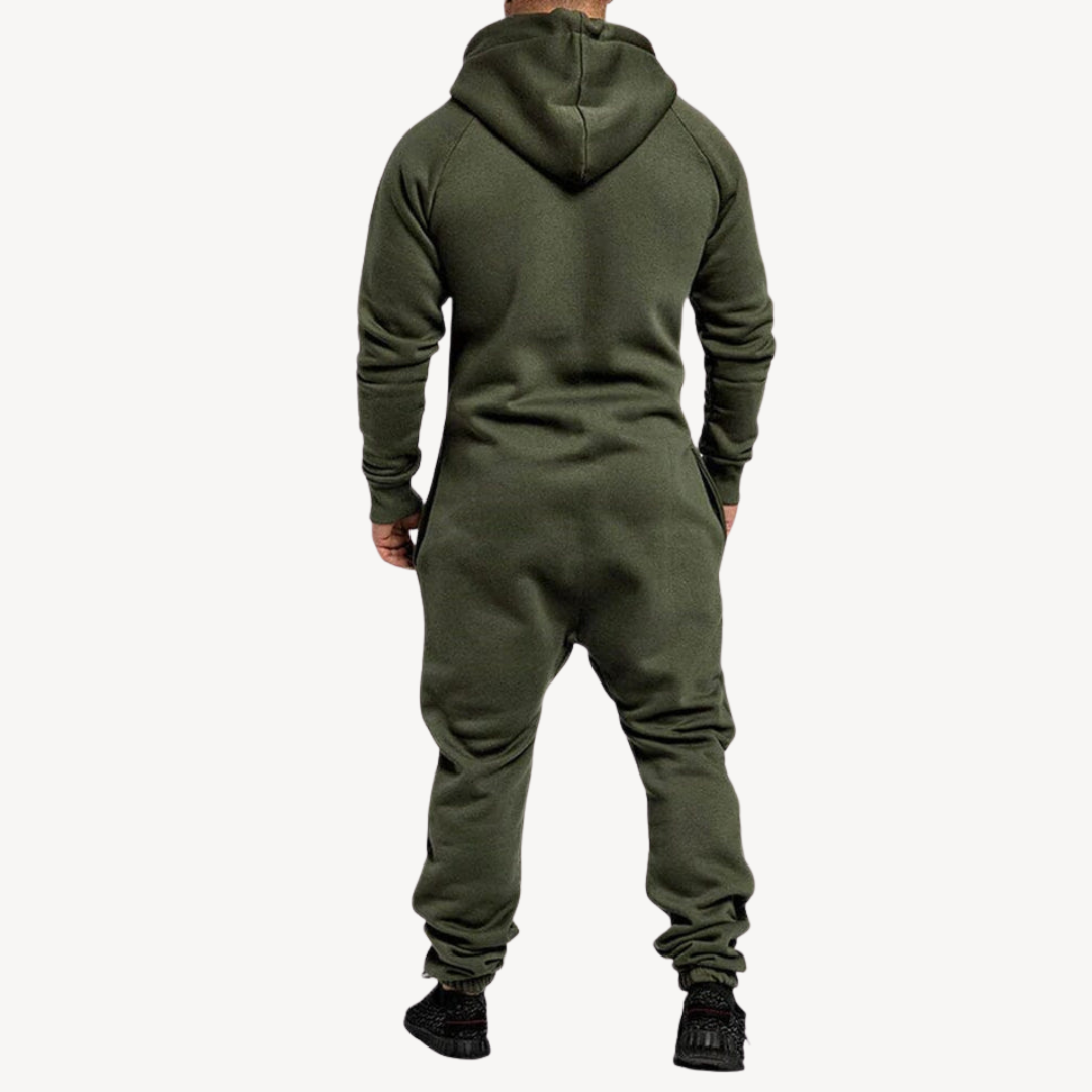 Men’s Stylish Zip-Up Jumpsuit | Trendy
