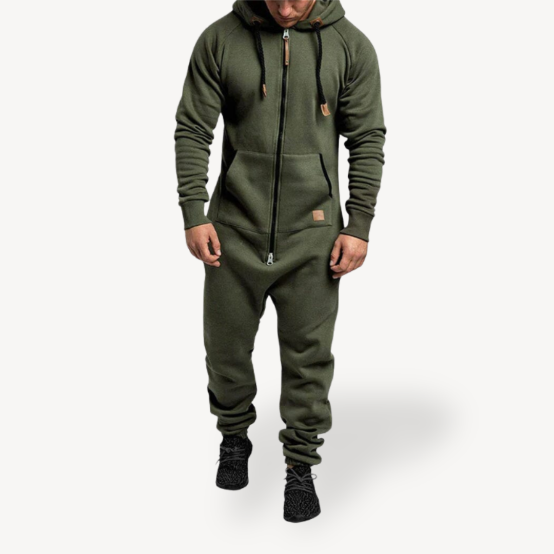 Men’s Stylish Zip-Up Jumpsuit | Trendy