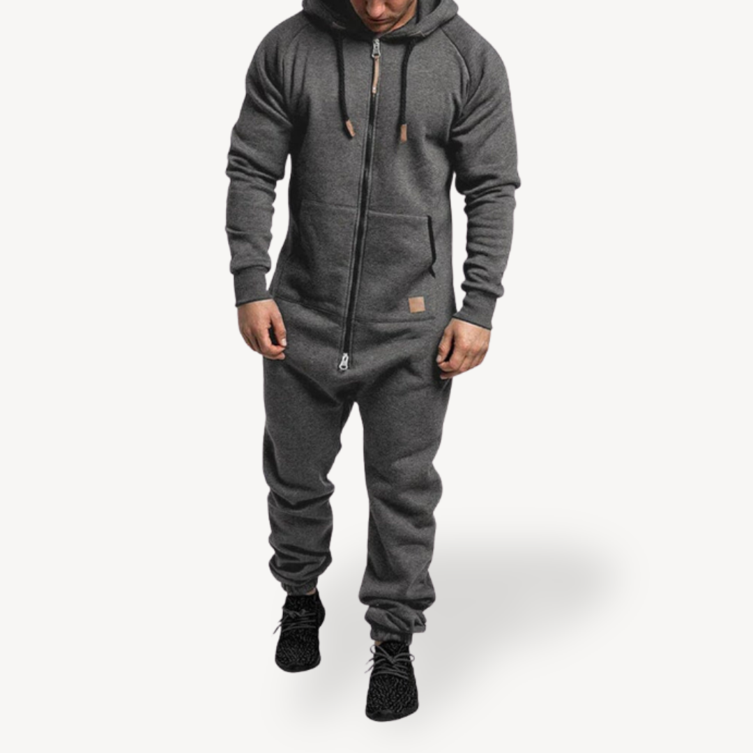 Men’s Stylish Zip-Up Jumpsuit | Trendy
