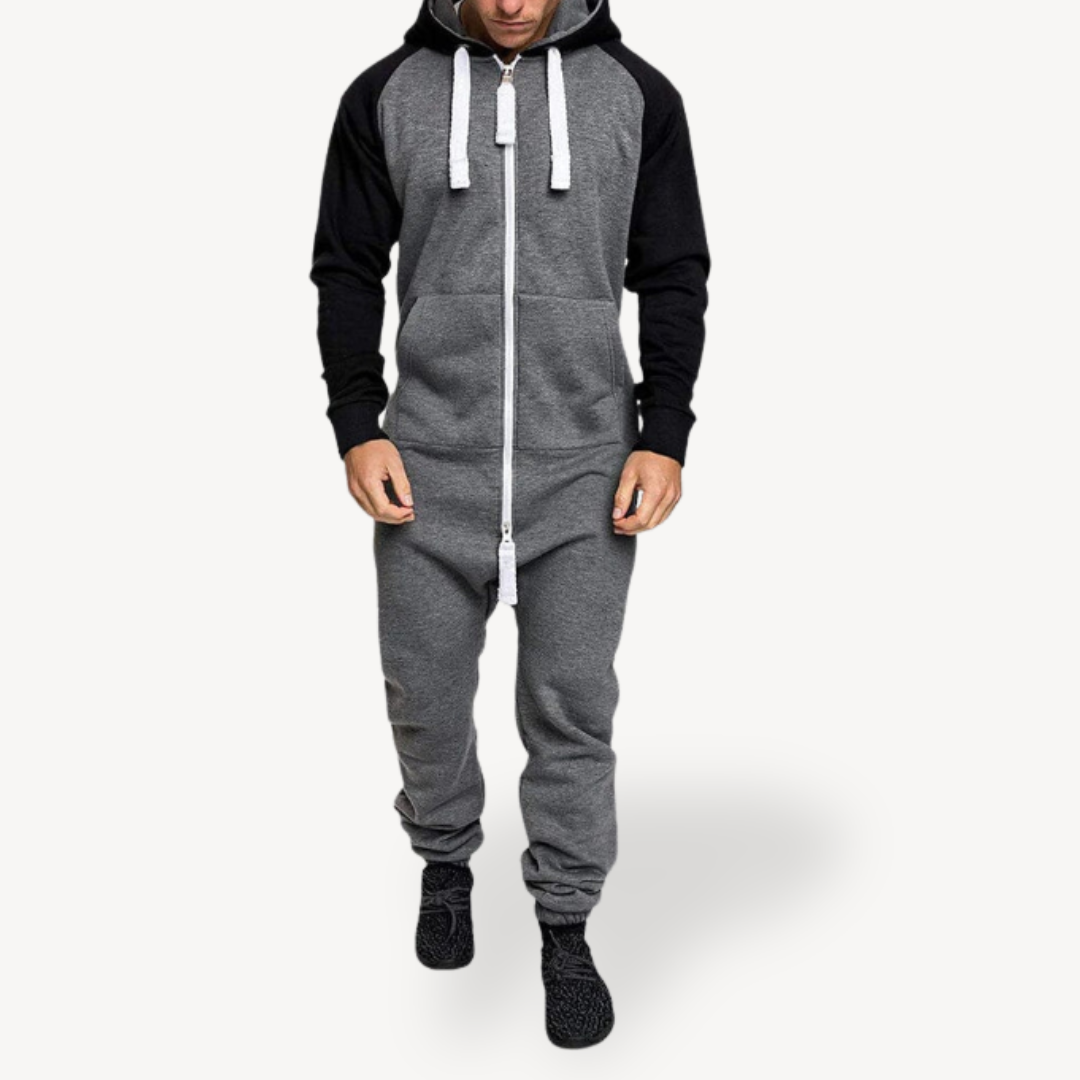 Men’s Stylish Zip-Up Jumpsuit | Trendy