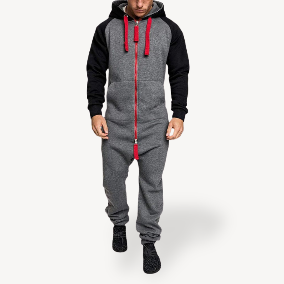 Men’s Stylish Zip-Up Jumpsuit | Trendy